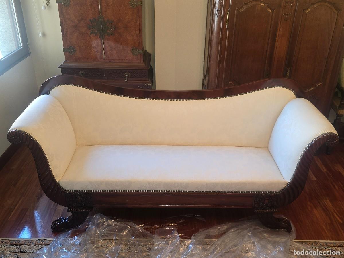 Antig&uuml;edades: Sof&aacute;/Recamier Biedermeier/Imperio Restaurado - Foto 1