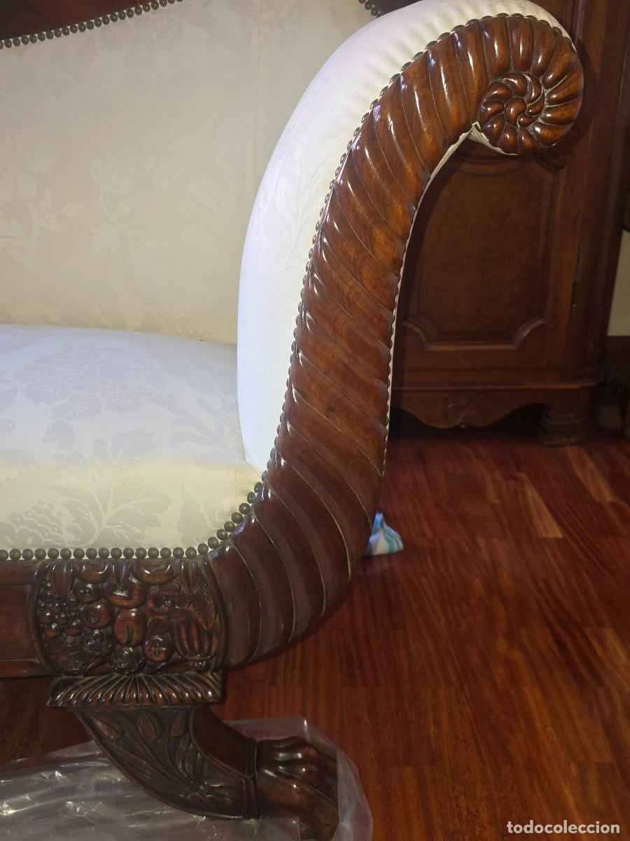 Antig&uuml;edades: Sof&aacute;/Recamier Biedermeier/Imperio Restaurado - Foto 4
