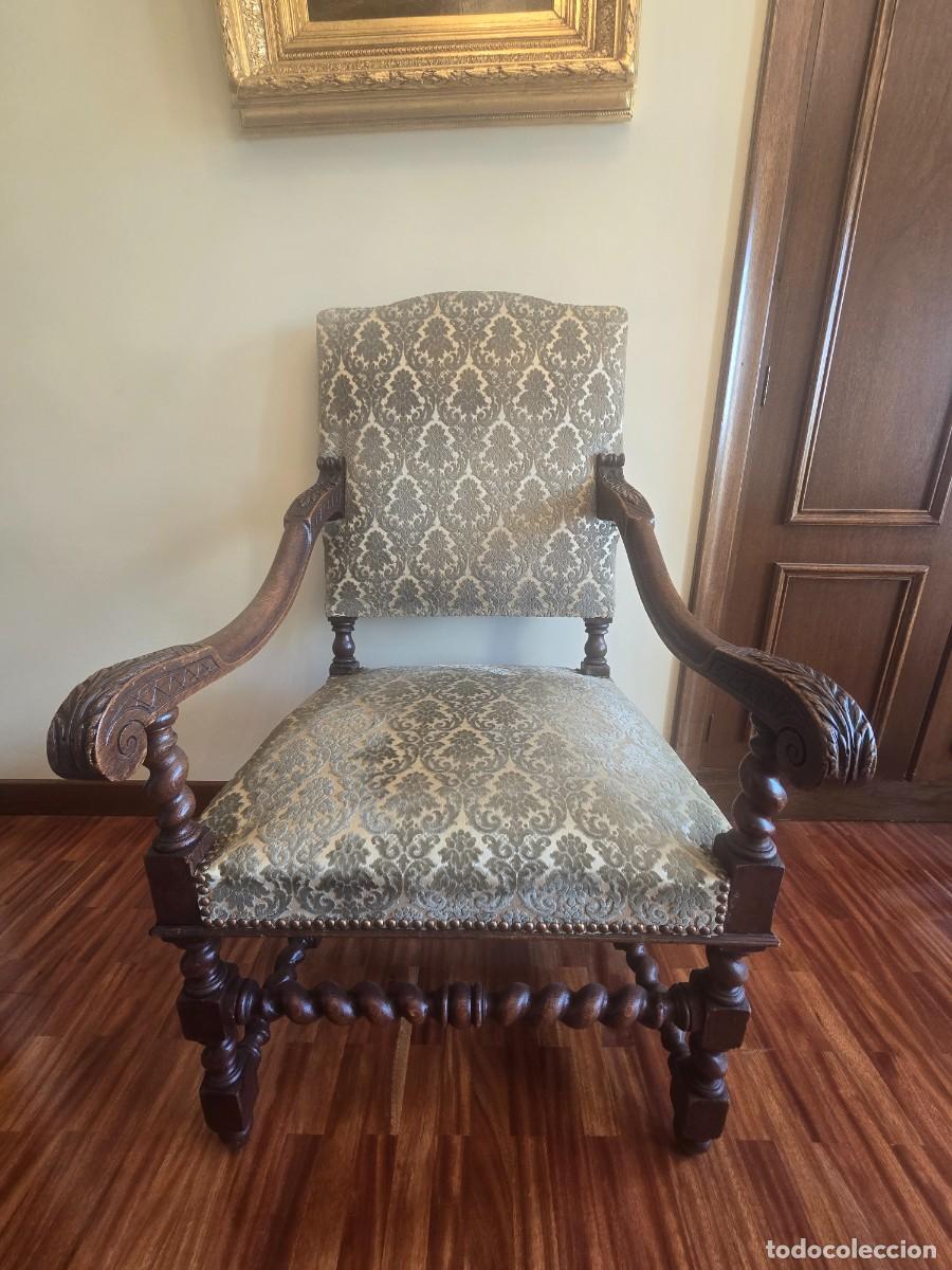 Antig&uuml;edades: Sill&oacute;n estilo Luis XIV - Foto 1