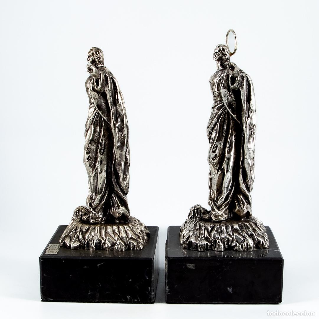 Antig&uuml;edades: PAREJA DE FIGURAS DE PLATA - Foto 2