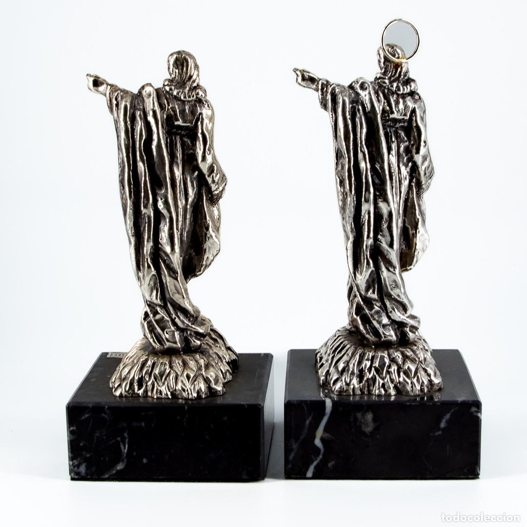 Antig&uuml;edades: PAREJA DE FIGURAS DE PLATA - Foto 3