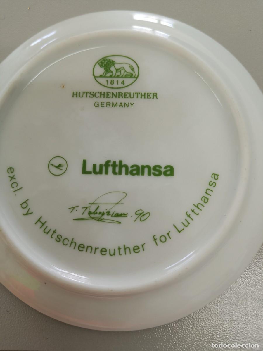 Antig&uuml;edades: Platitos Lufthansa porcelana - Foto 2