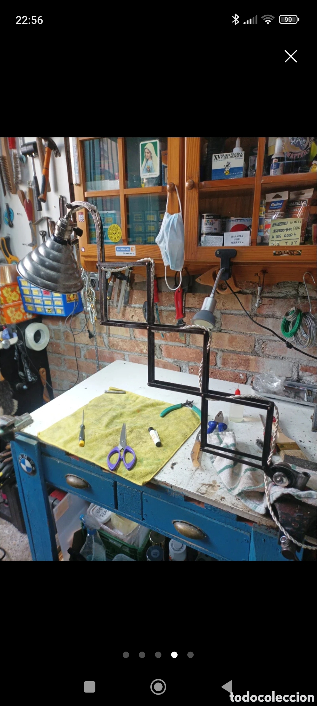Antig&uuml;edades: Lampara flexo industrial - Foto 4