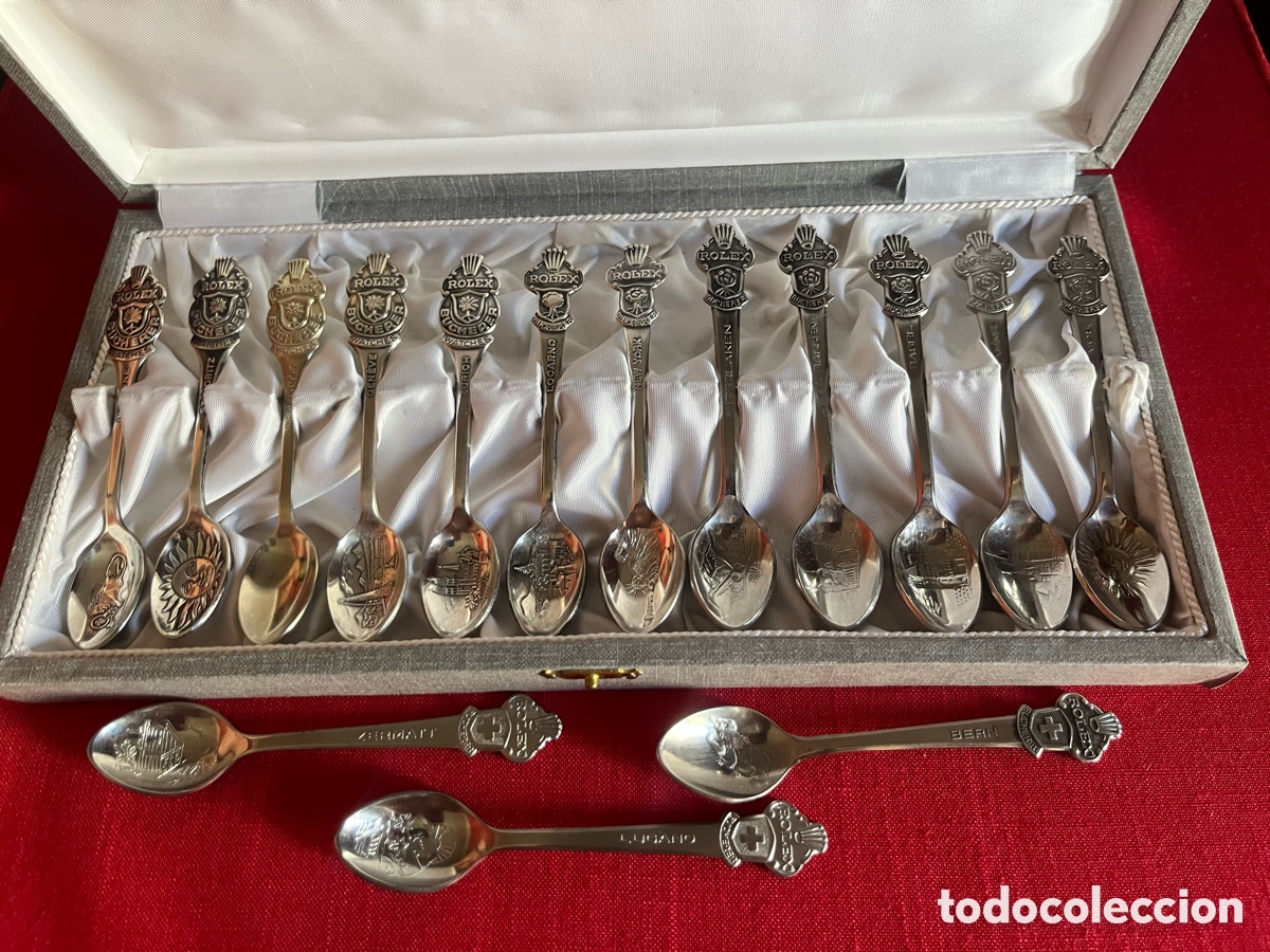 Antig&uuml;edades: COLECCI&Oacute;N COMPLETA DE (15) CUCHARAS ROLEX - Foto 3