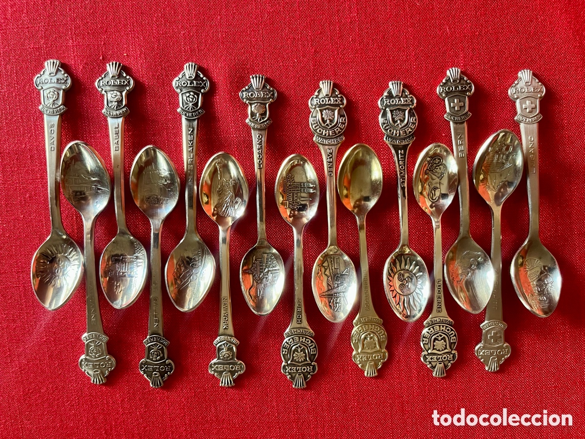 Antig&uuml;edades: COLECCI&Oacute;N COMPLETA DE (15) CUCHARAS ROLEX - Foto 1