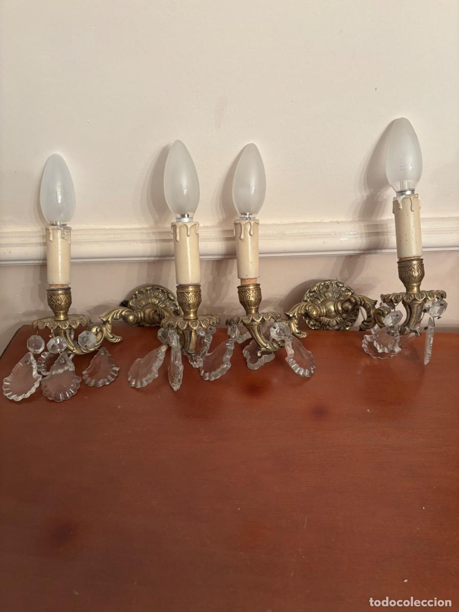 Antig&uuml;edades: Antigua pareja de apliques - Foto 3