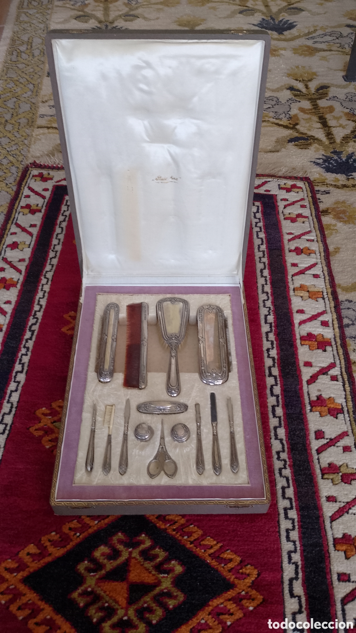 Antig&uuml;edades: Juego de tocador con caja - Foto 4