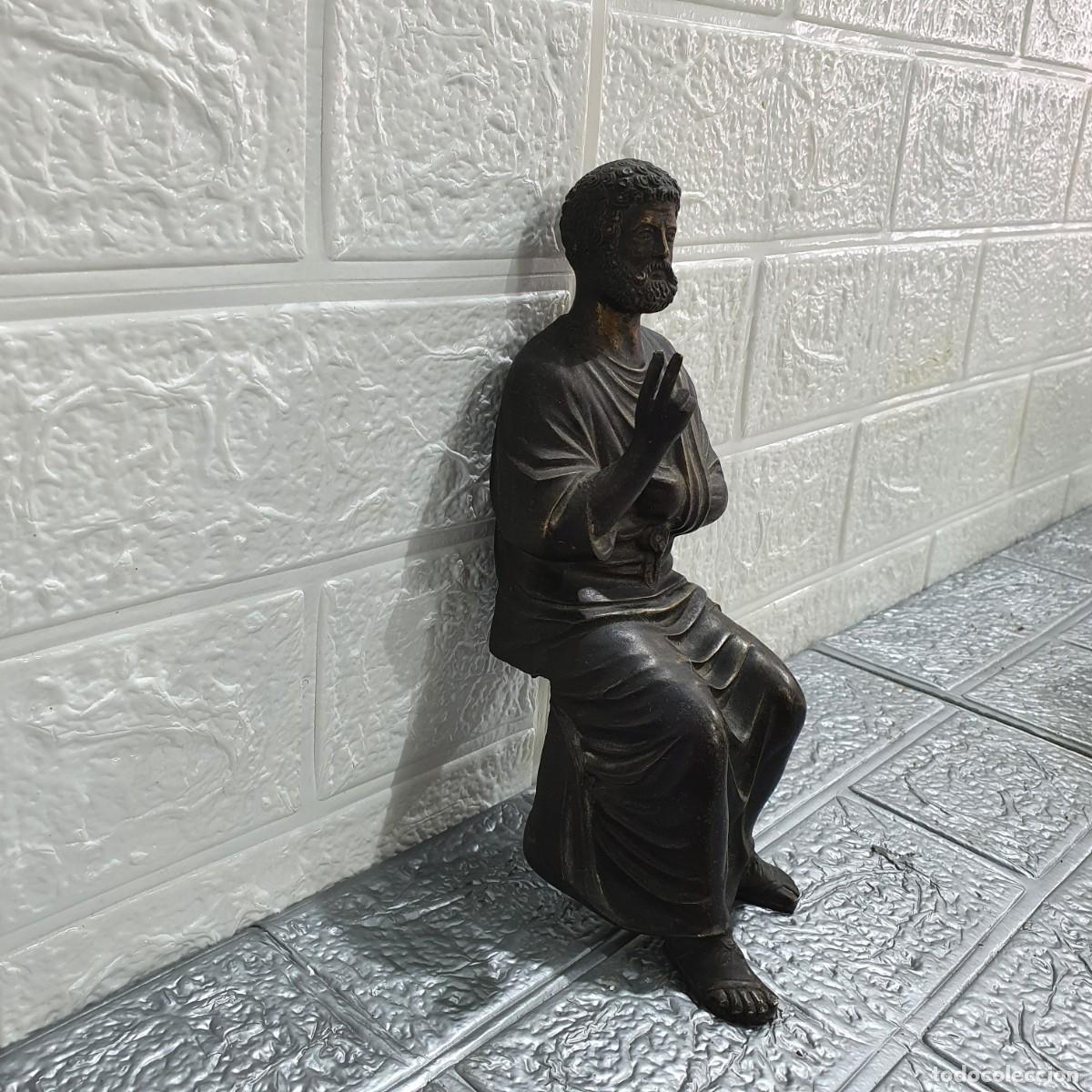Antig&uuml;edades: Figura de bronce de San Pedro - Foto 5