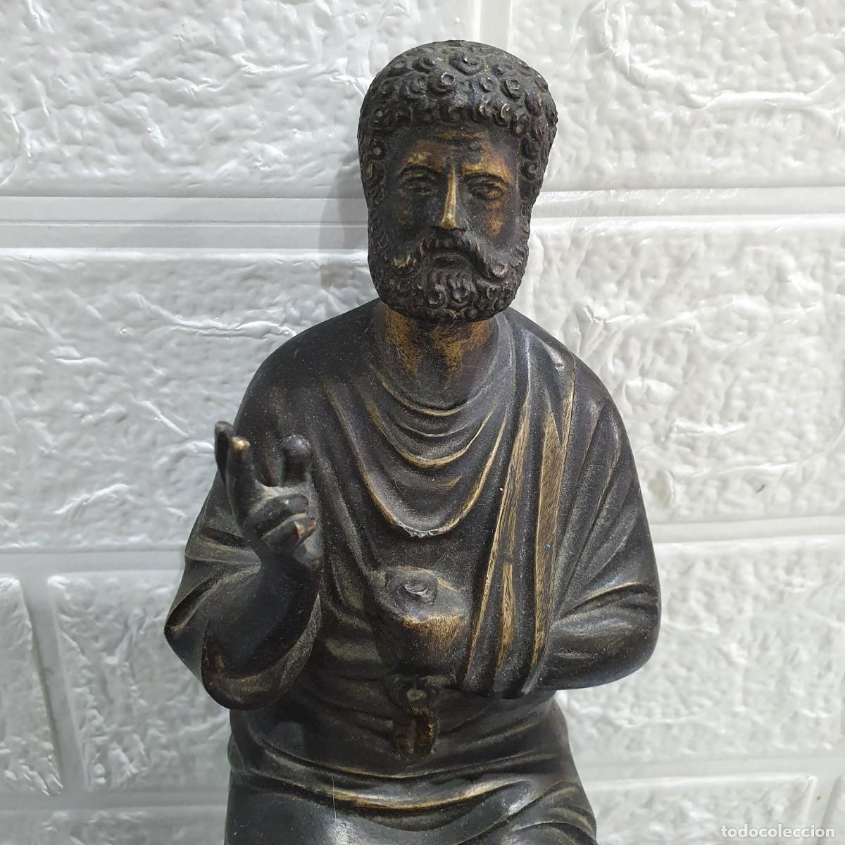 Antig&uuml;edades: Figura de bronce de San Pedro - Foto 6