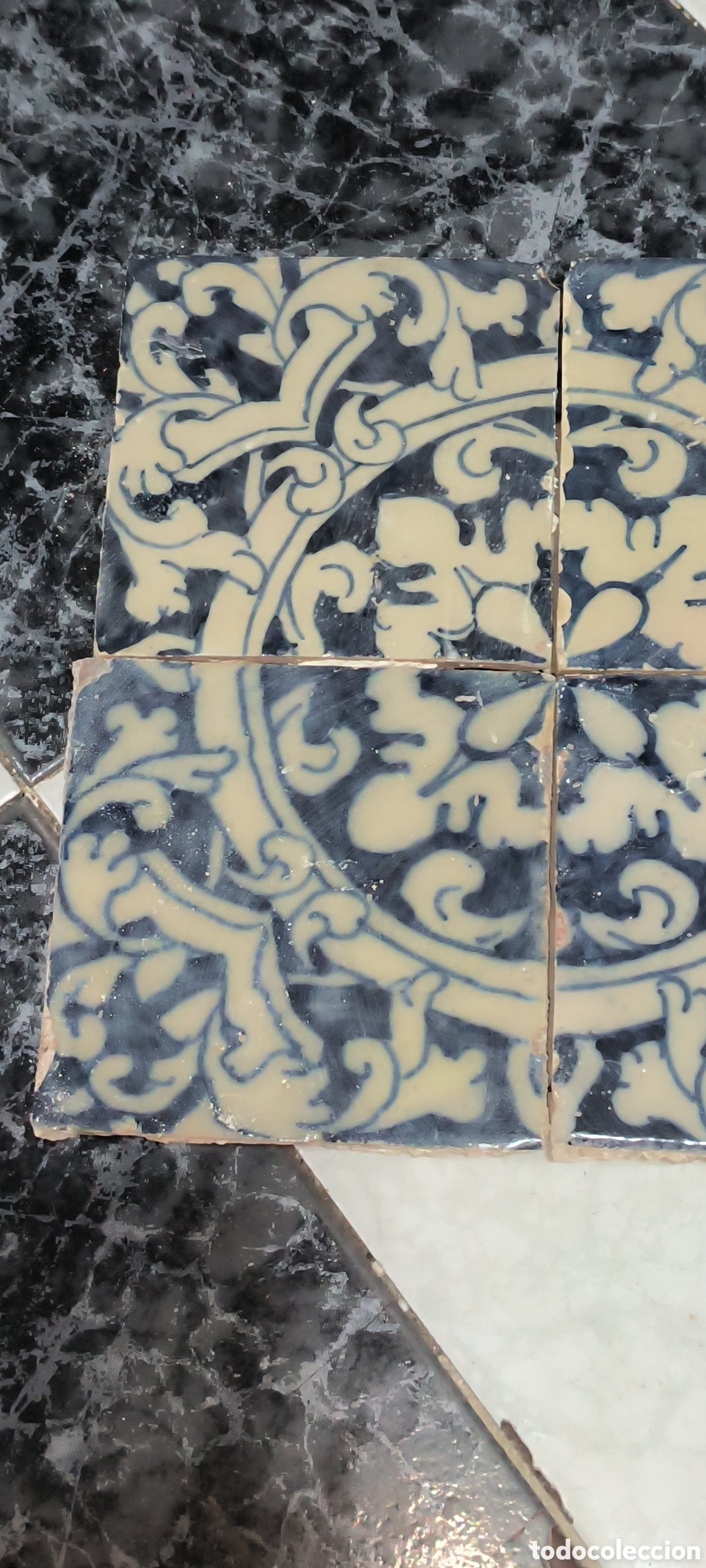 Antig&uuml;edades: CONJUNTO AZULEJOS G&Oacute;TICOS S. XV. - Foto 3