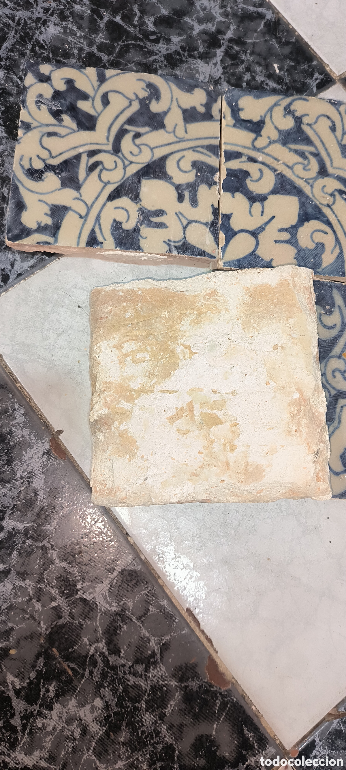 Antig&uuml;edades: CONJUNTO AZULEJOS G&Oacute;TICOS S. XV. - Foto 5