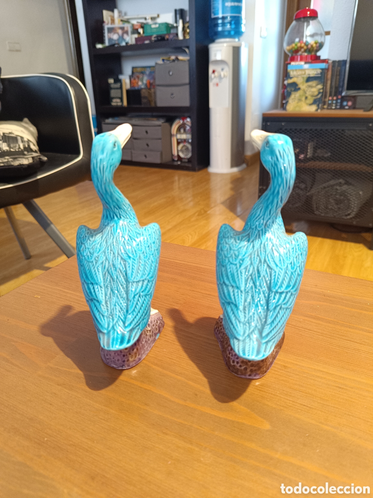 Antig&uuml;edades: Pareja de patos azul azules tipo foo - Foto 3