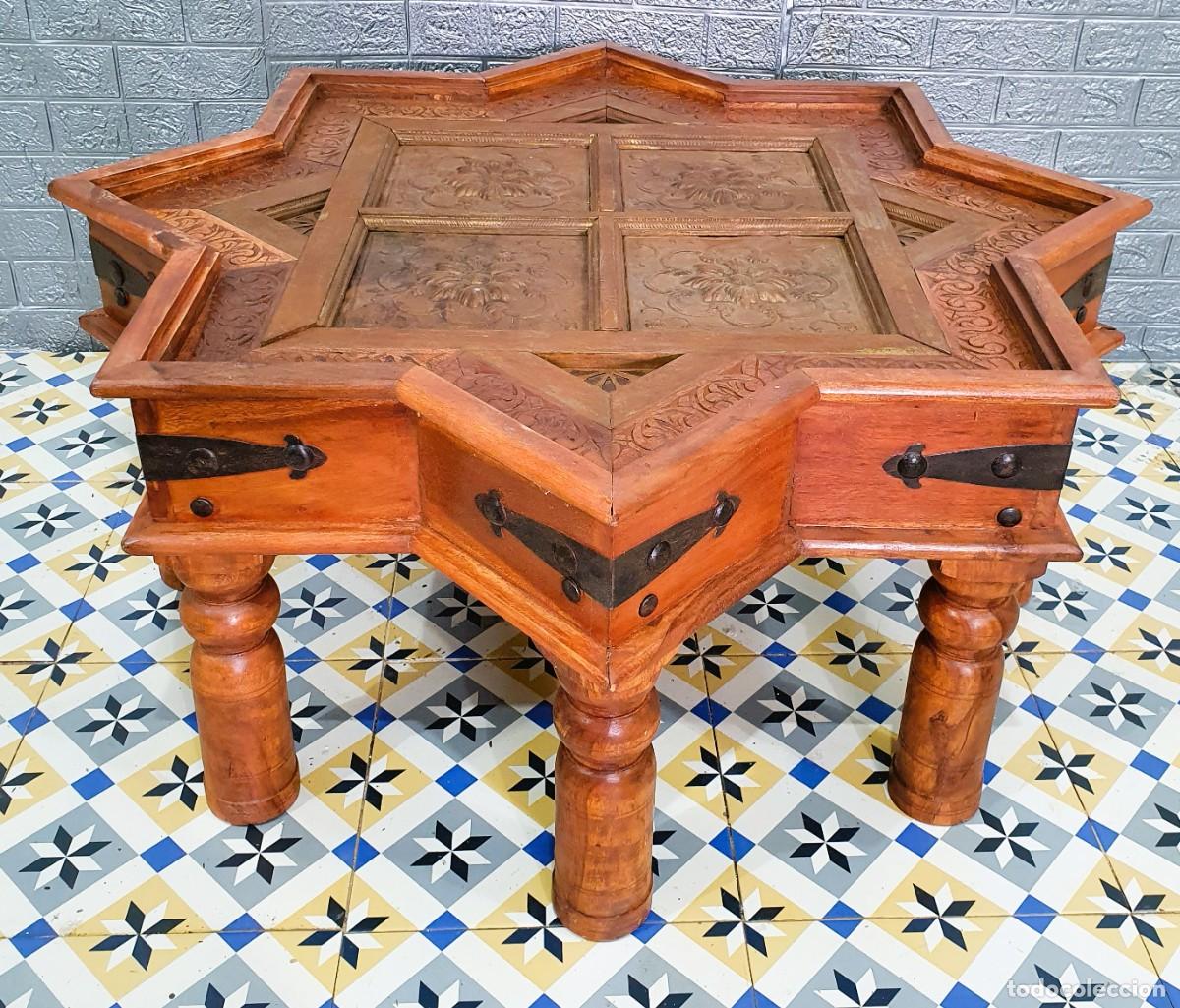 Antig&uuml;edades: Mesa forma estrella 8 puntas indu - Foto 2