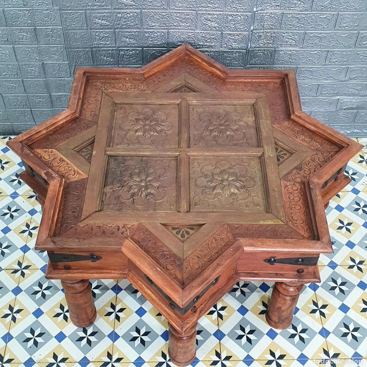Antig&uuml;edades: Mesa forma estrella 8 puntas indu - Foto 3
