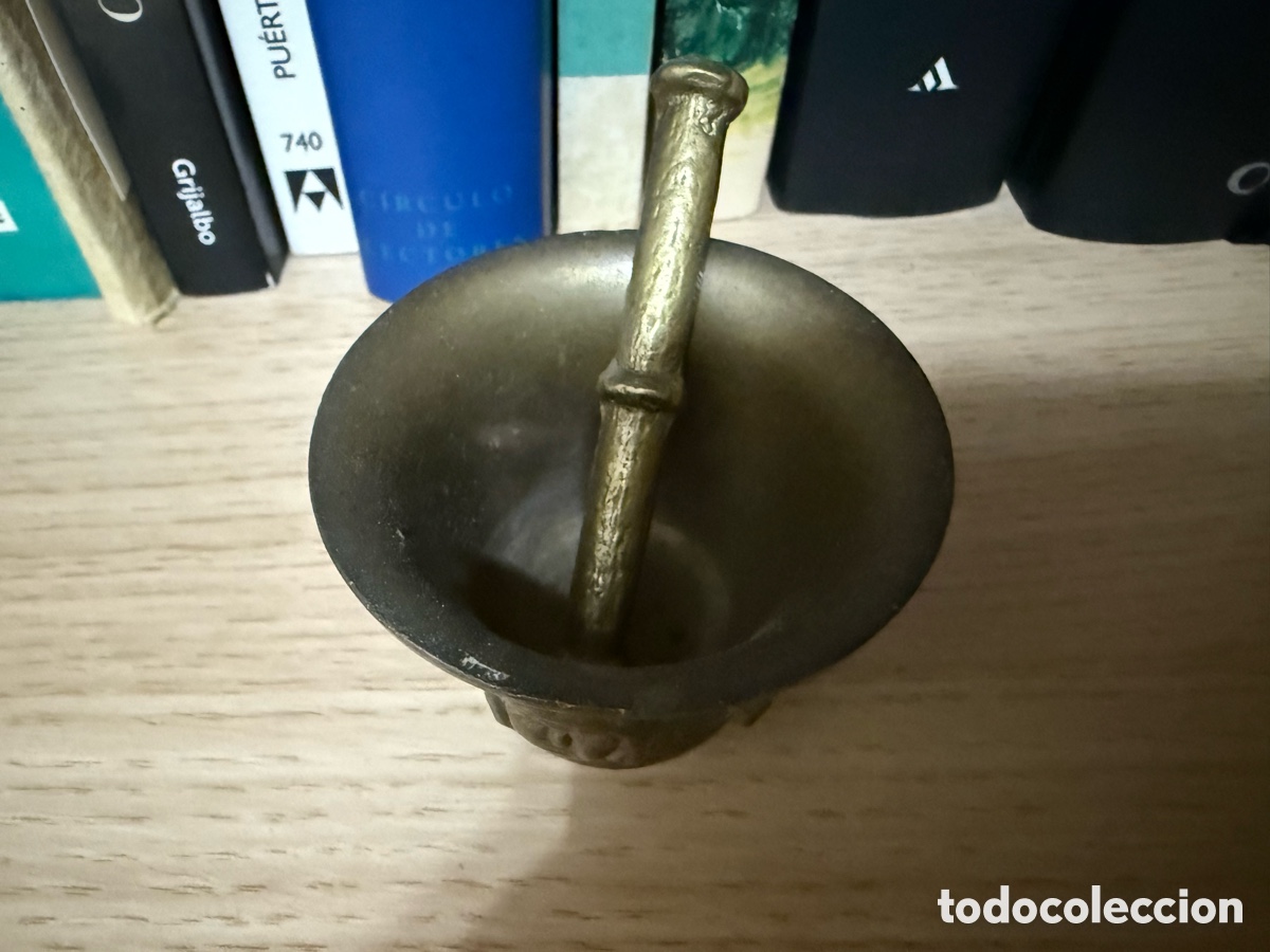 Antig&uuml;edades: Almirez de Bronce en muy buen estado . - Foto 4