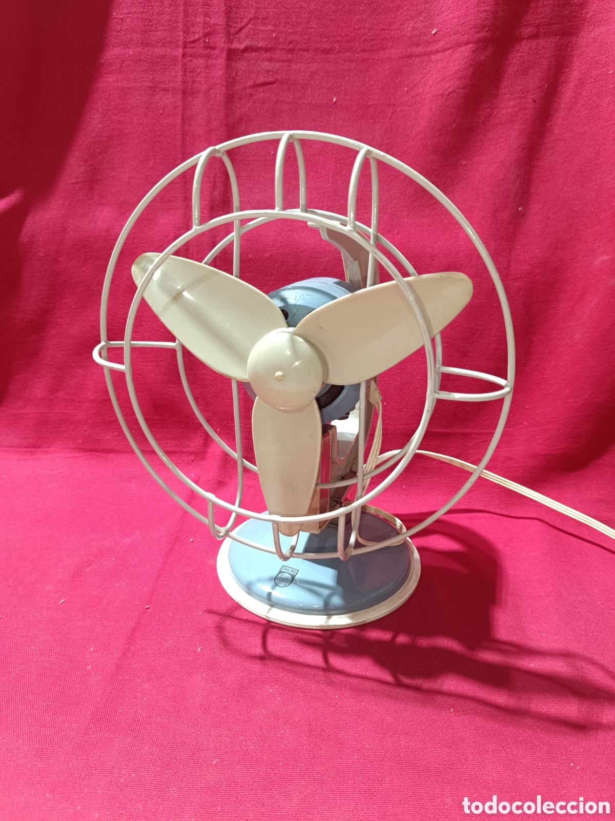 Antig&uuml;edades: Antiguo ventilador de sobremesa Philips a&ntilde;os 60/70 funcionando leer descripci&oacute;n
