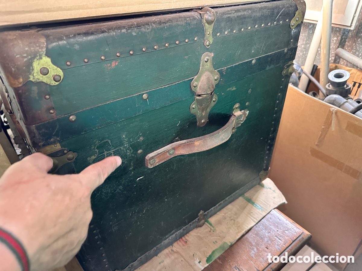 Antig&uuml;edades: Ba&uacute;l antiguo de viaje - Foto 5