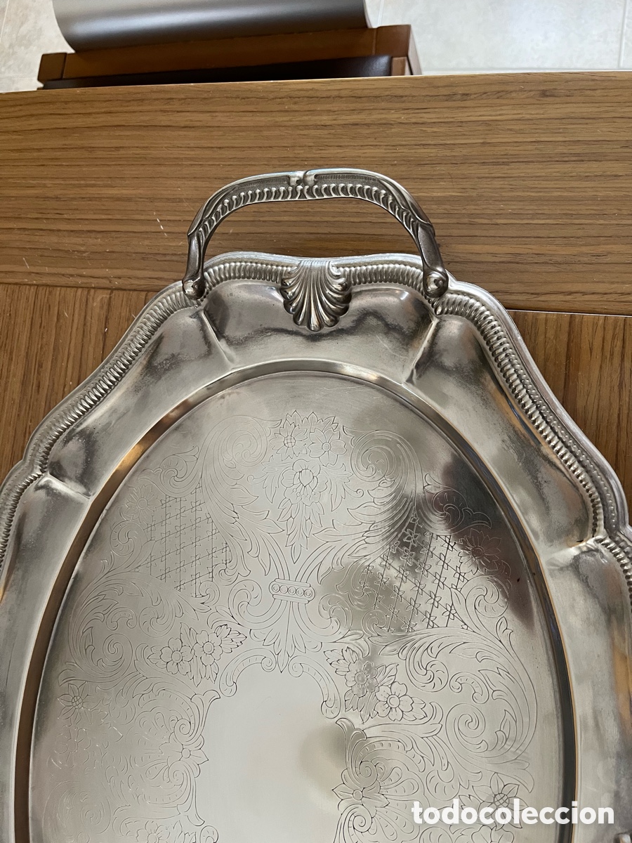 Antig&uuml;edades: Bandeja ba&ntilde;o de plata - Foto 6