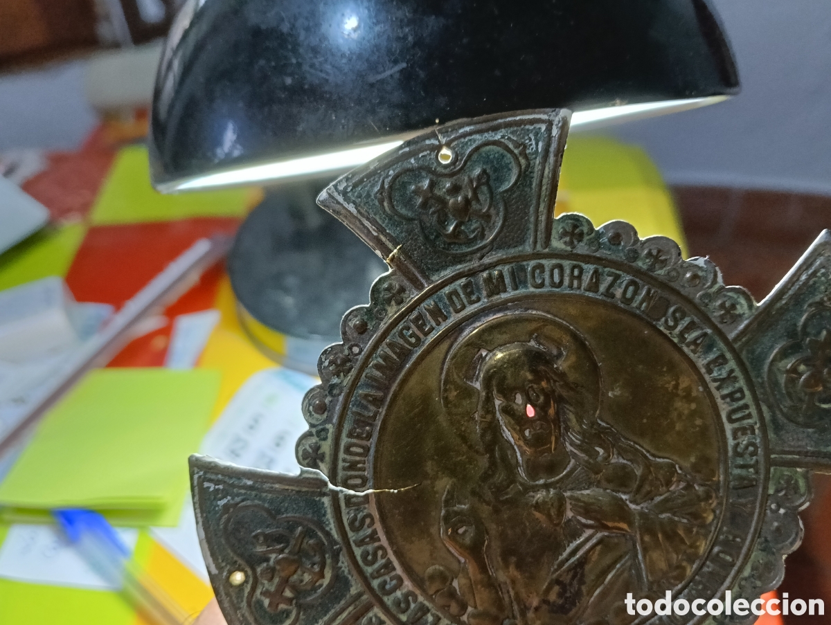 Antig&uuml;edades: CHAPA DE METAL-BENDECIRE LAS CASAS---- - Foto 2