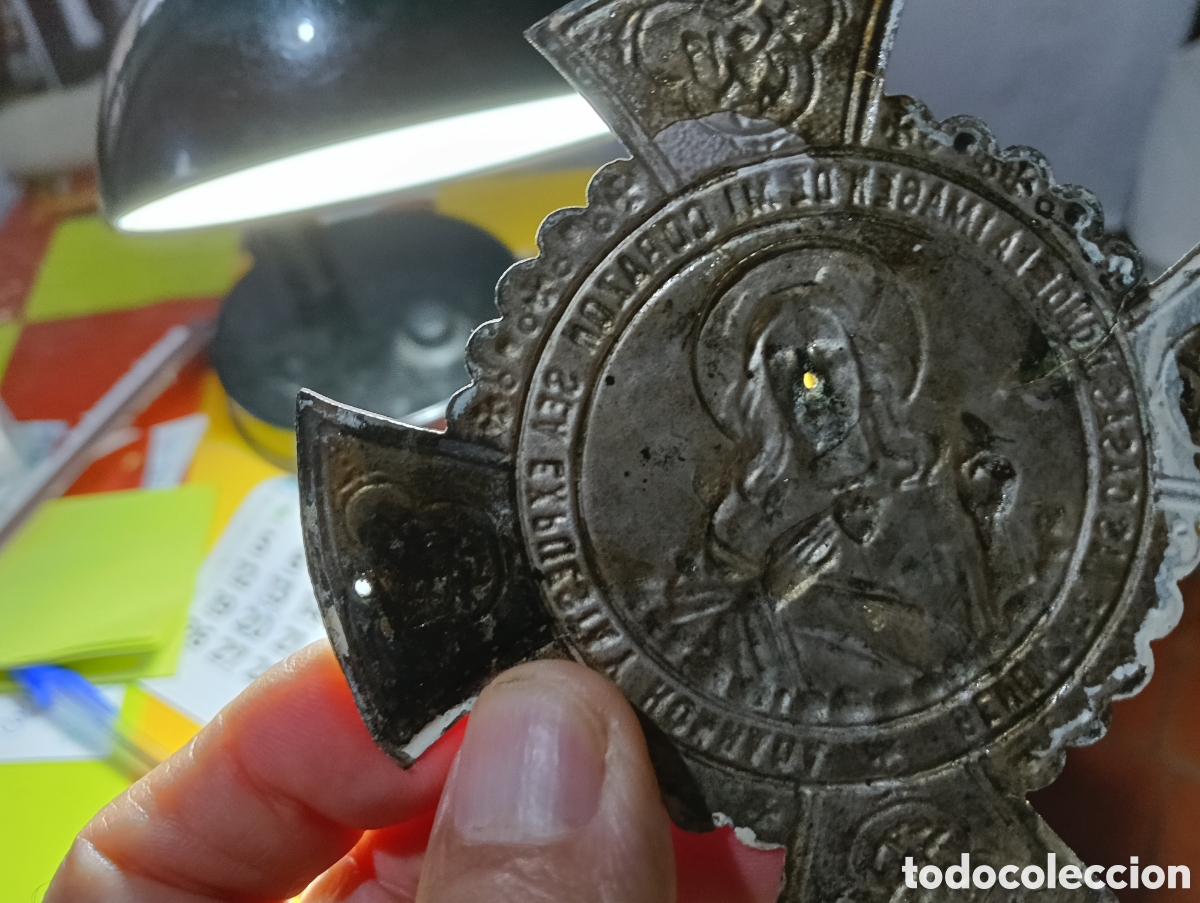 Antig&uuml;edades: CHAPA DE METAL-BENDECIRE LAS CASAS---- - Foto 3