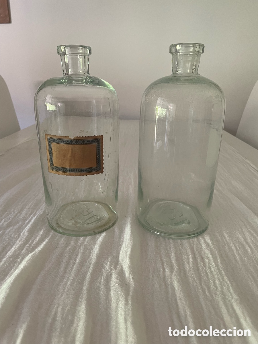 Antig&uuml;edades: 2 frascos antiguos laboratorio - Foto 1