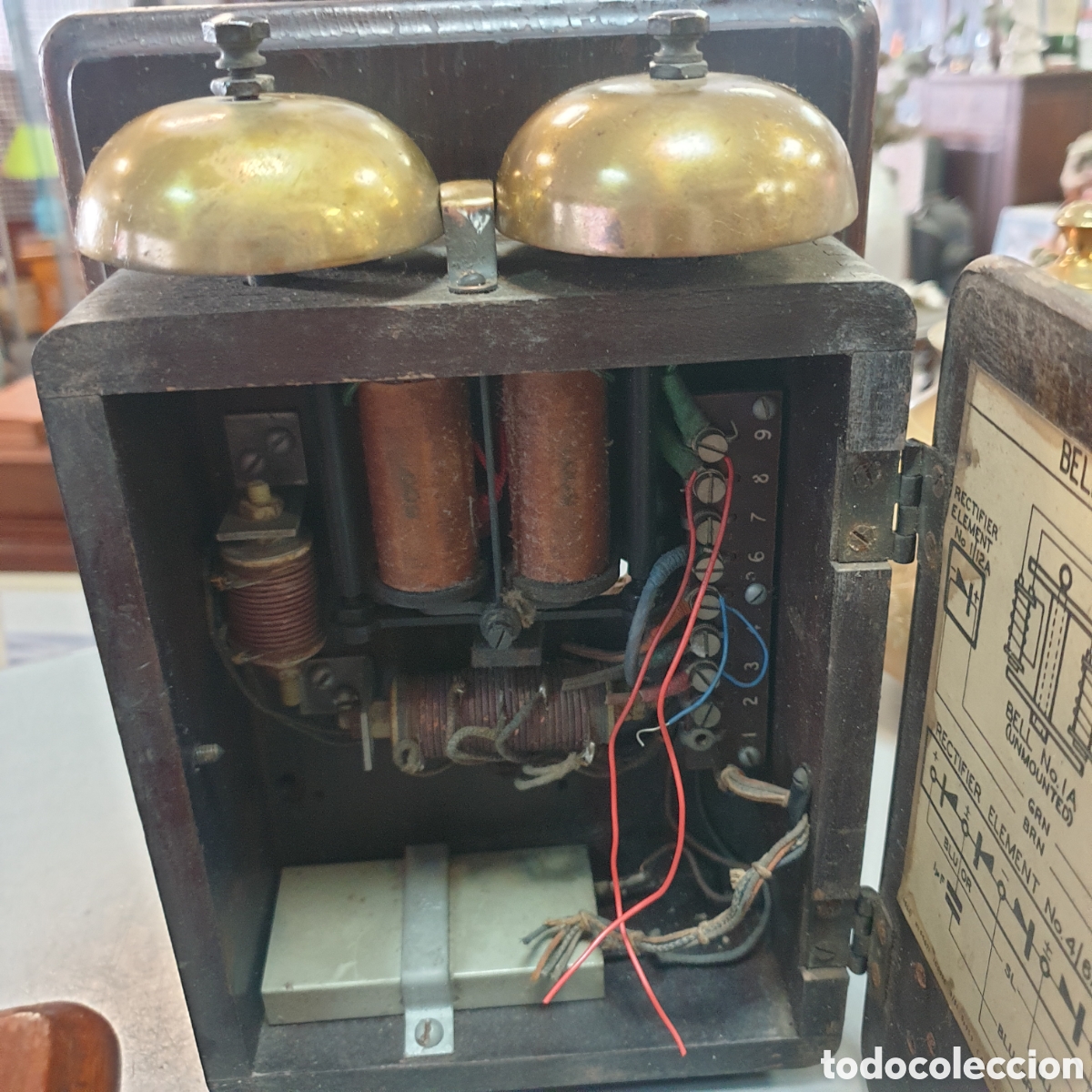 Antig&uuml;edades: Antiguo tel&eacute;fono Ingles de madera - Foto 3