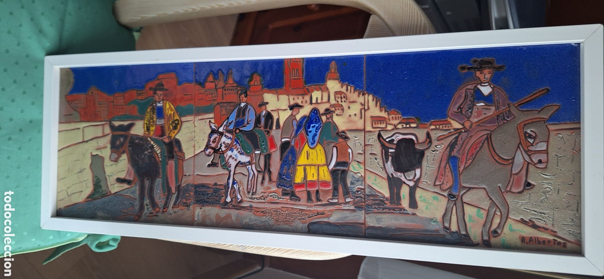 Antig&uuml;edades: Triptico cer&aacute;mica R.Albertos - Foto 1