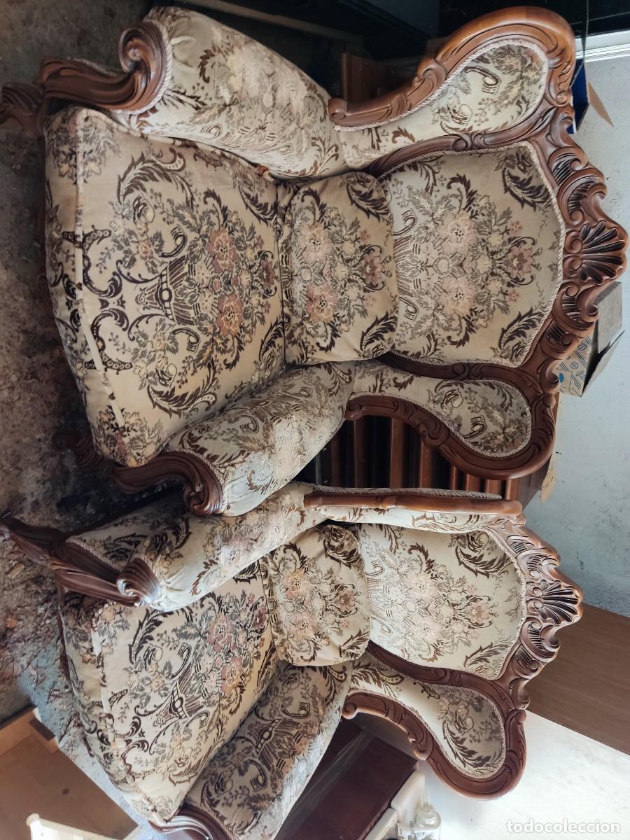 Antig&uuml;edades: Sof&aacute;s antiguos estilo isabelino con mesa de centro - Foto 1