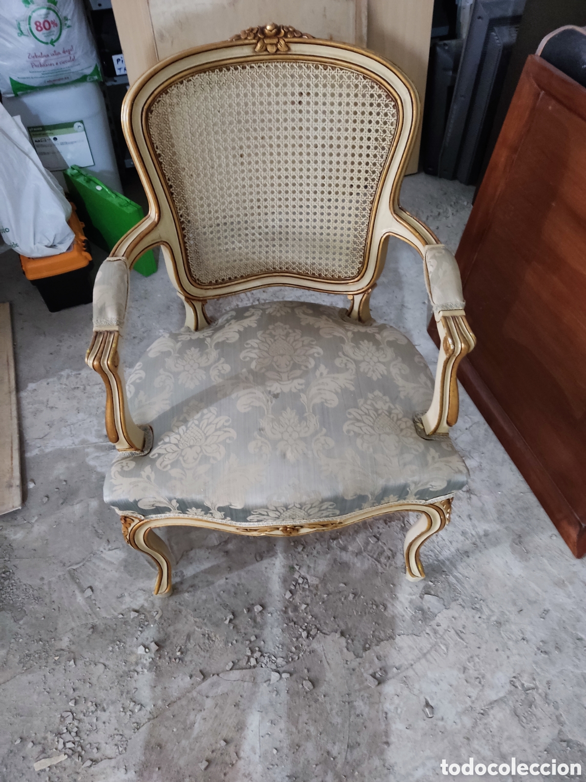 Antig&uuml;edades: Conjunto mesa y sillas luis xv - Foto 3