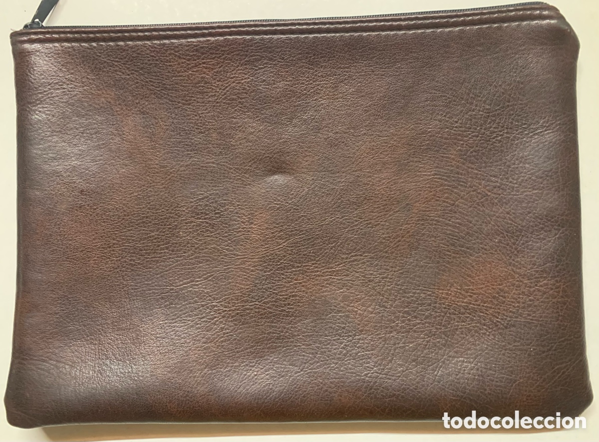 Antig&uuml;edades: Cartera Piel Para Documentos Cierre Cremallera - Foto 1