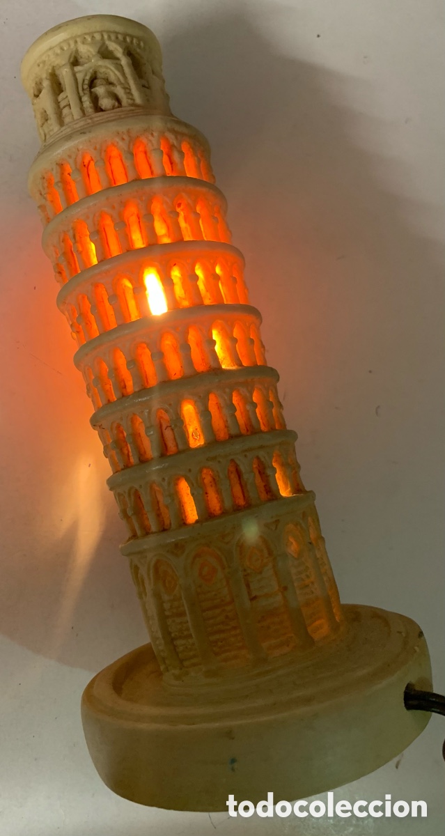 Antig&uuml;edades: Torre de Pisa de Hueso con luz - Foto 2