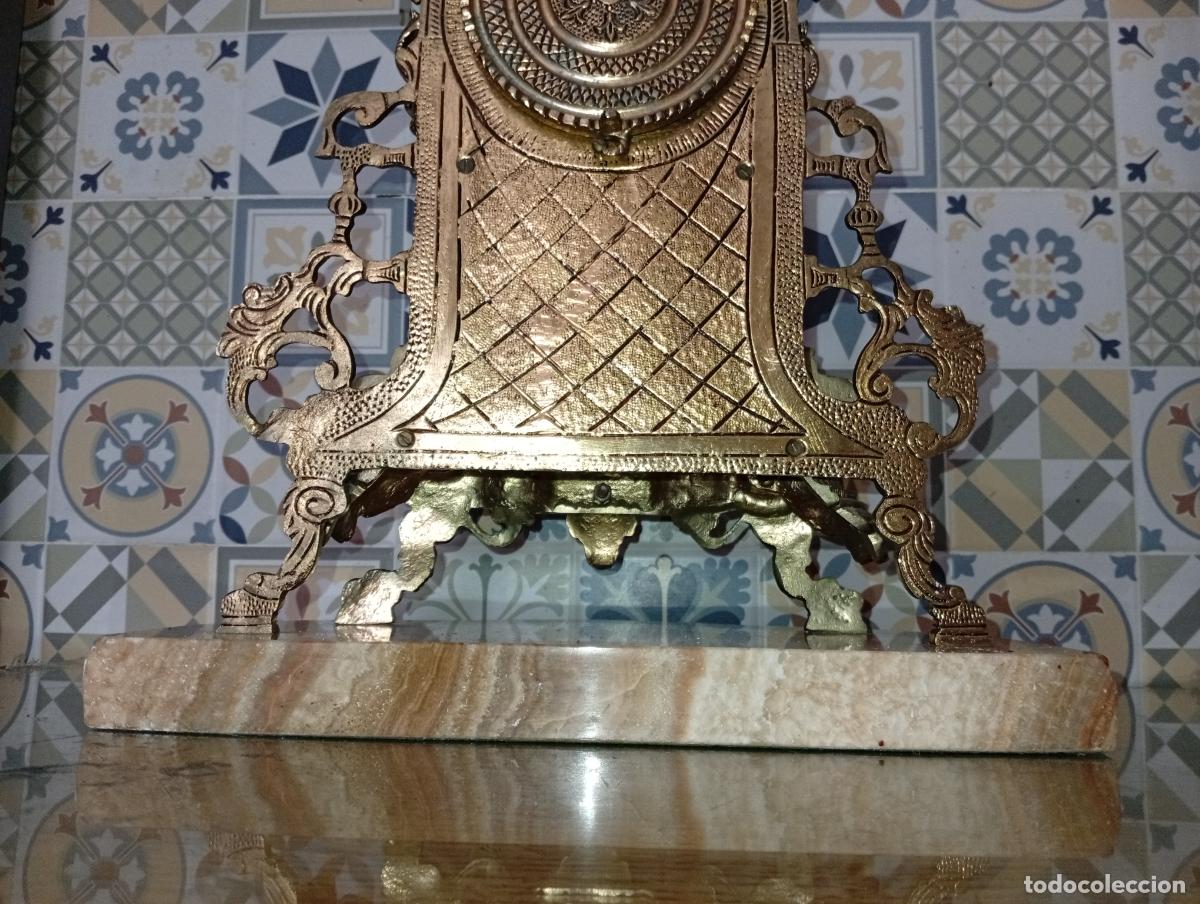 Antig&uuml;edades: Antiguo y gran Reloj de bronce sobre m&aacute;rmol - Foto 17