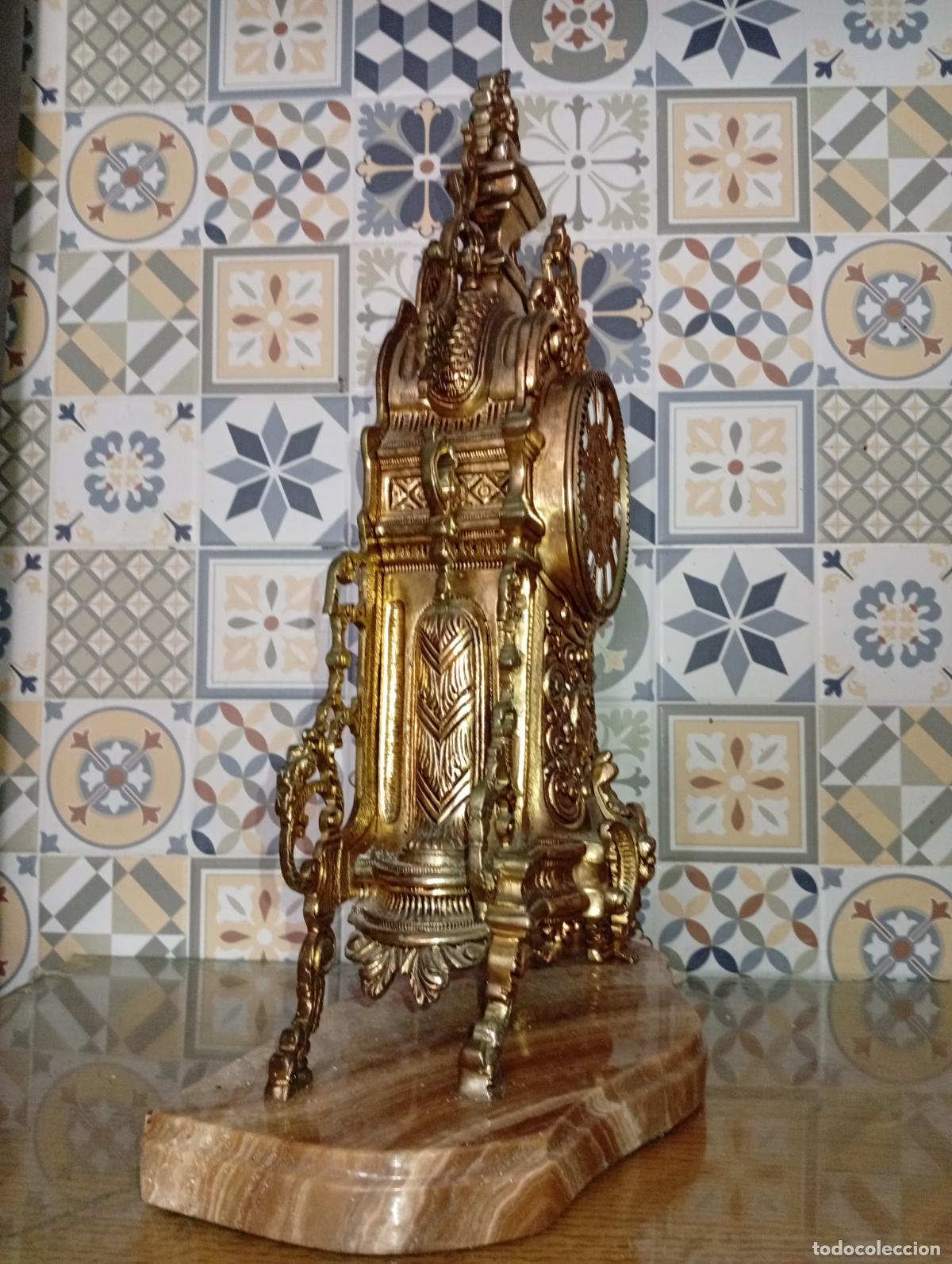 Antig&uuml;edades: Antiguo y gran Reloj de bronce sobre m&aacute;rmol - Foto 18