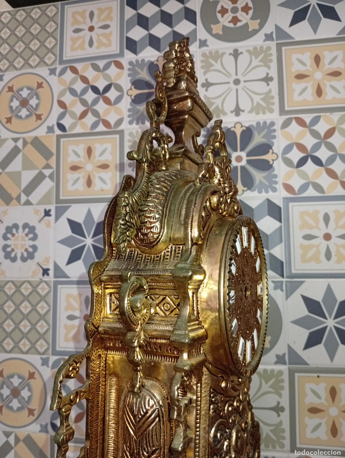Antig&uuml;edades: Antiguo y gran Reloj de bronce sobre m&aacute;rmol - Foto 19