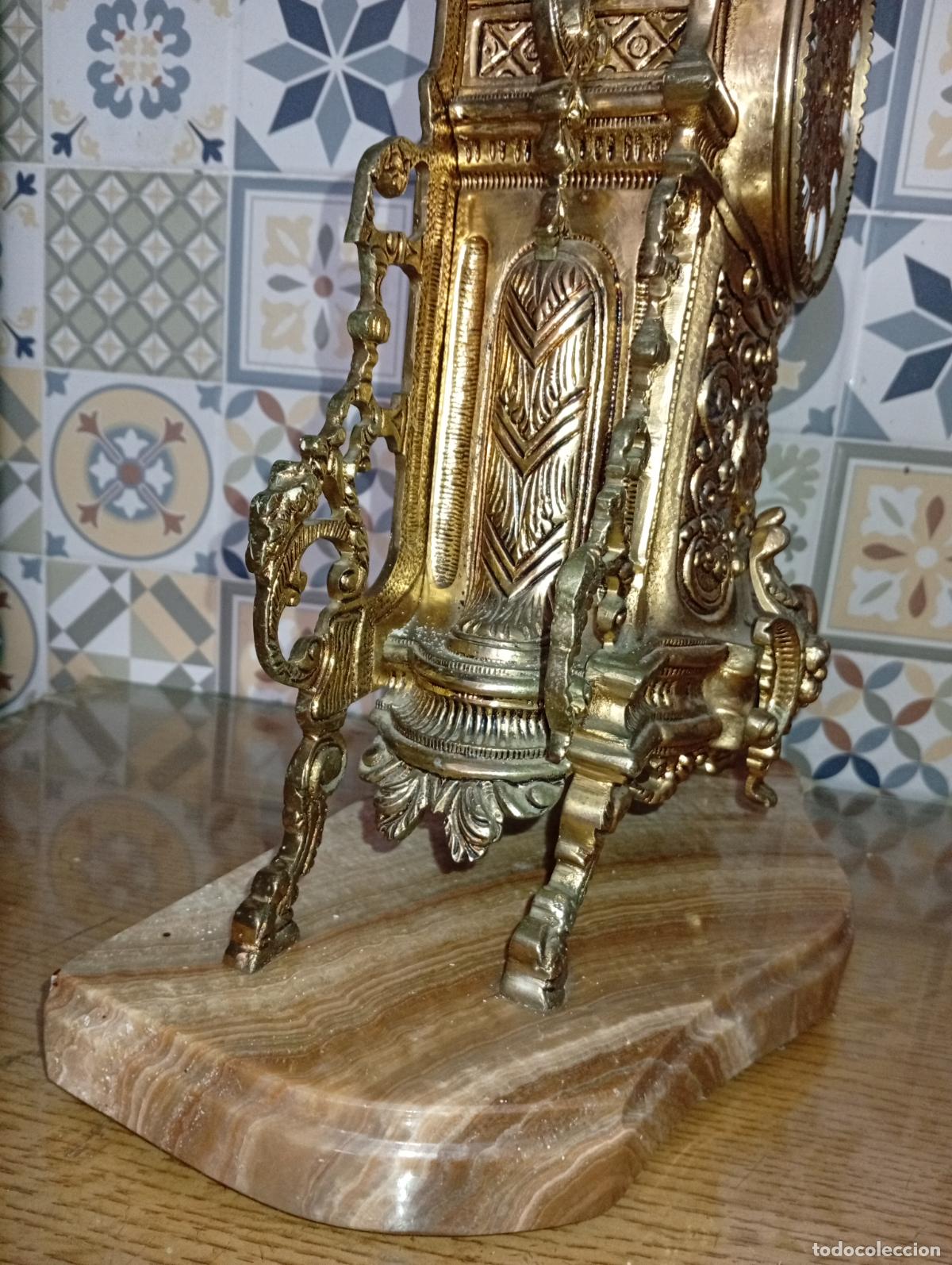 Antig&uuml;edades: Antiguo y gran Reloj de bronce sobre m&aacute;rmol - Foto 20