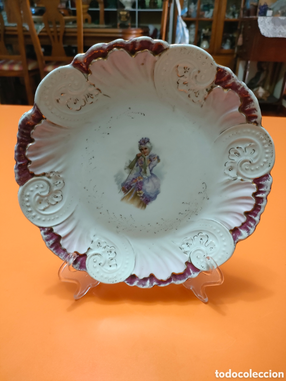 Antig&uuml;edades: Plato sxix franc&eacute;s sin marca - Foto 1