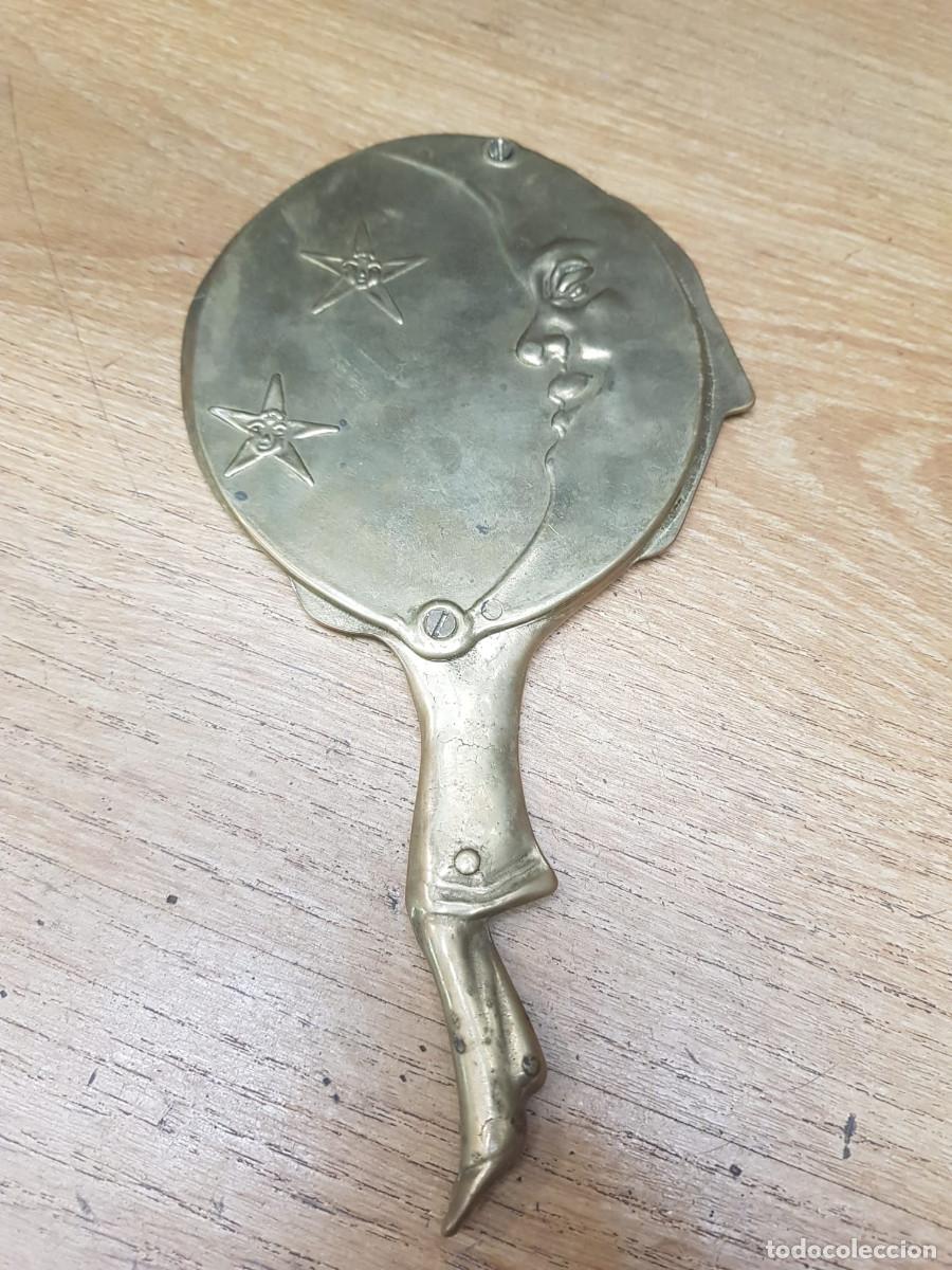 Antig&uuml;edades: ANTIGUO ESPEJO DE BRONCE CON FORMA DE NI&Ntilde;A - Foto 4