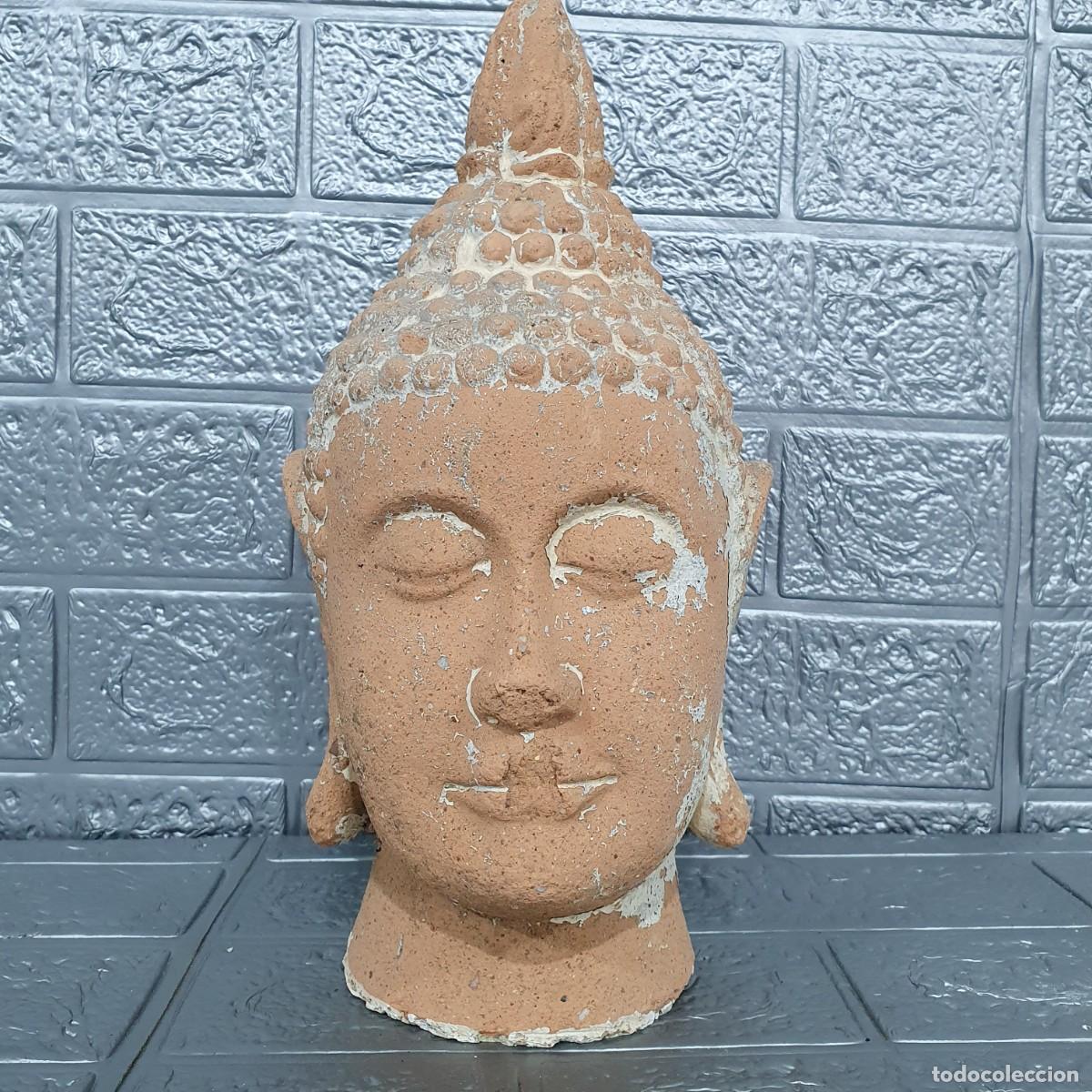 Antig&uuml;edades: Cabeza de buda en terracota - Foto 1