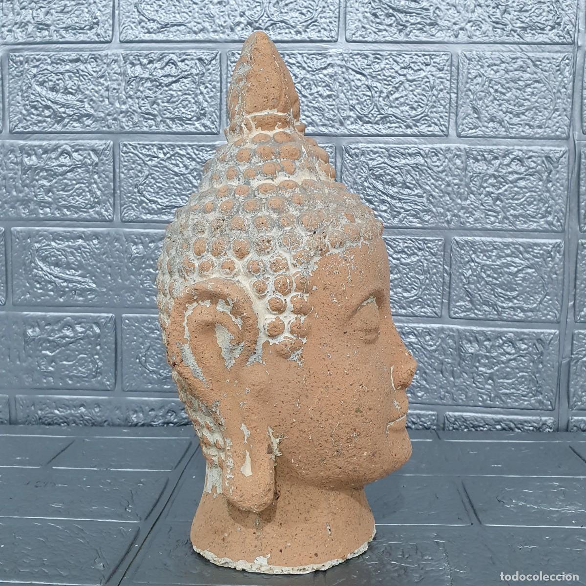 Antig&uuml;edades: Cabeza de buda en terracota - Foto 2