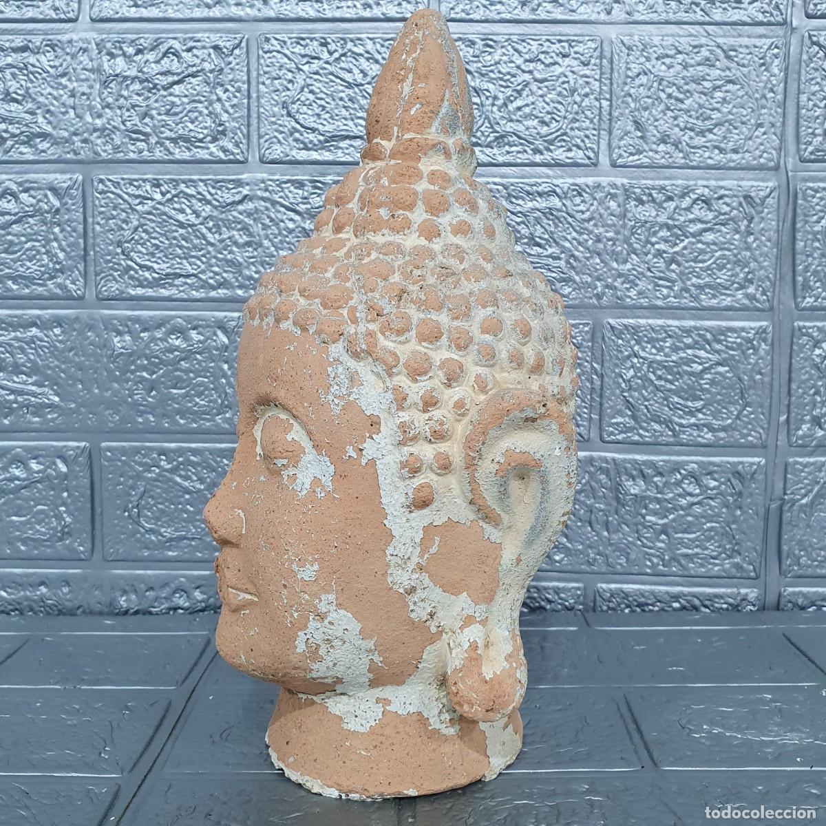Antig&uuml;edades: Cabeza de buda en terracota - Foto 3
