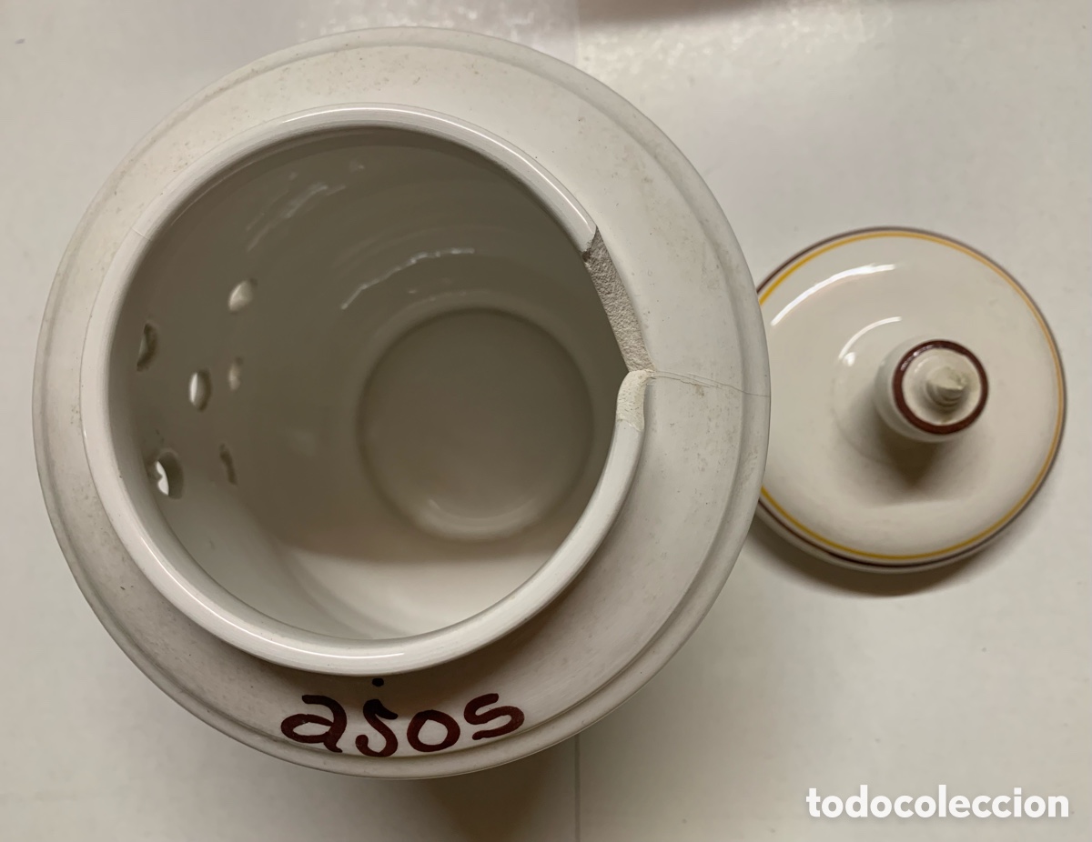 Antig&uuml;edades: Recipiente para Ajos Porcelana - Foto 2