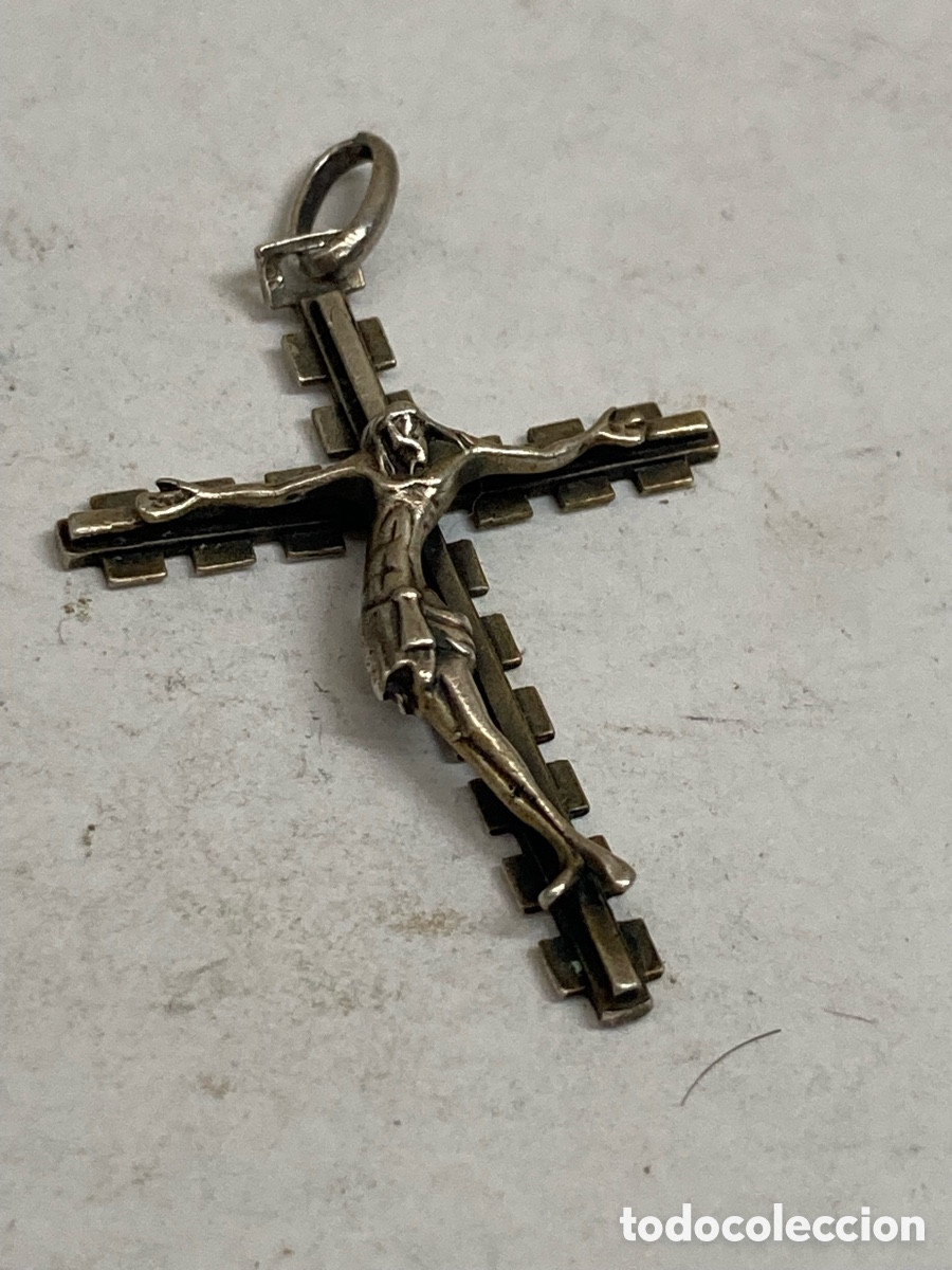Antig&uuml;edades: Cruz de plata religiosa C362 - Foto 1