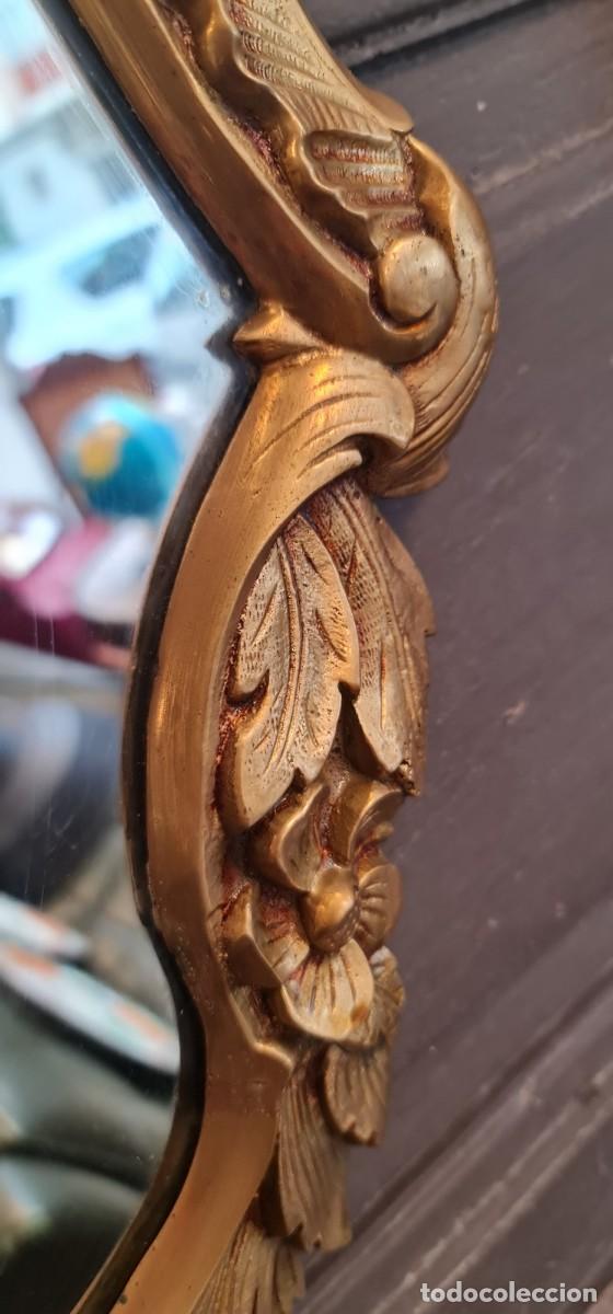 Antig&uuml;edades: Espejo de bronce con decoraci&oacute;n de rosas - Foto 6