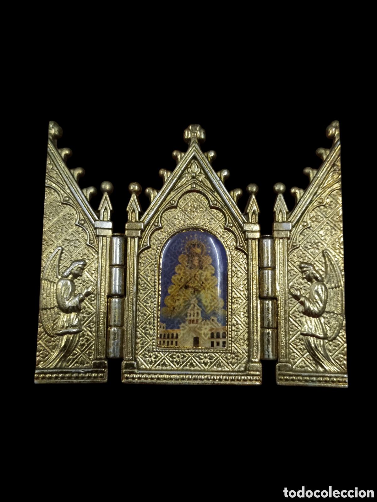 Antig&uuml;edades: Virgen del Roc&iacute;o capilla personal tr&iacute;ptico - Foto 1