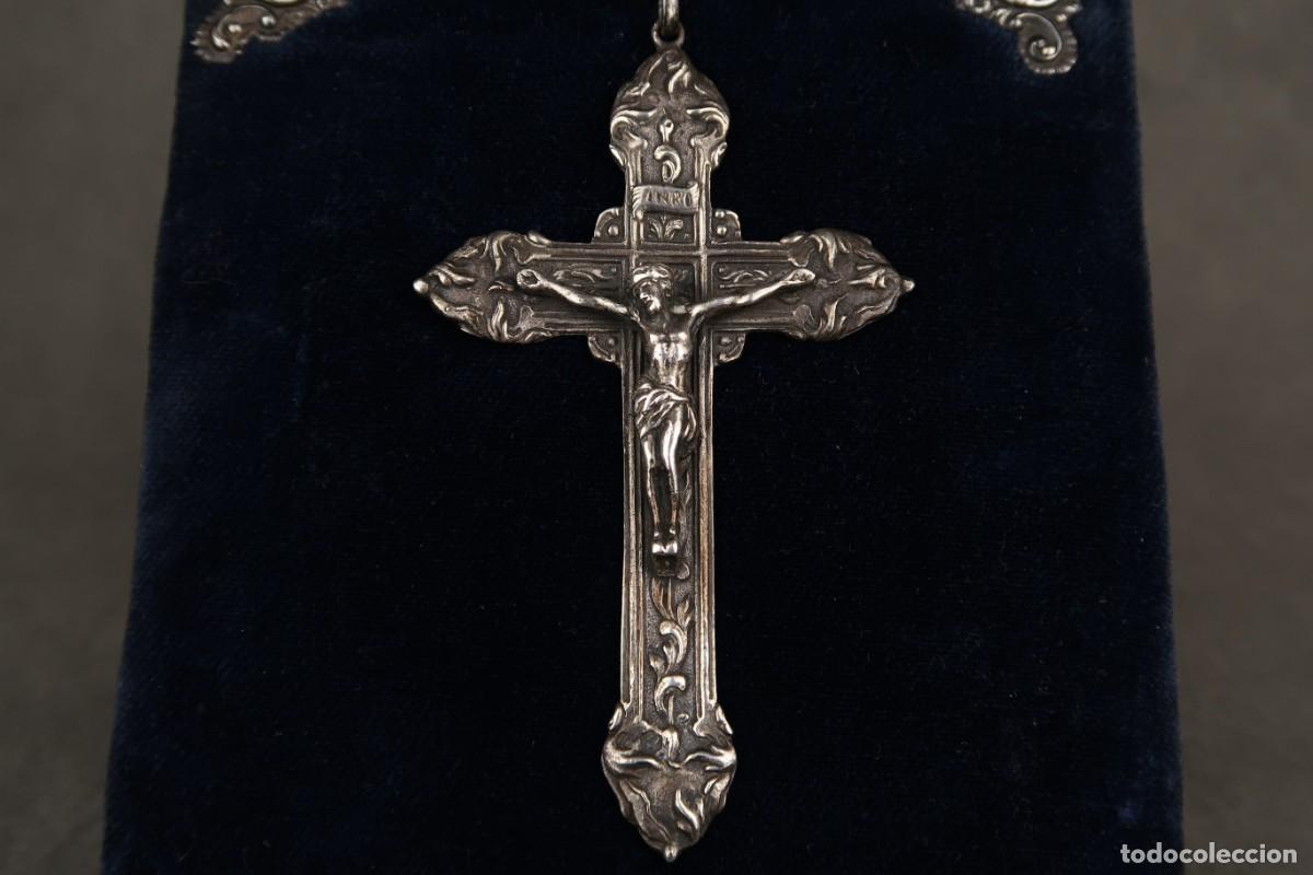 Antig&uuml;edades: Antiguo Crucifijo de Plata - Foto 3