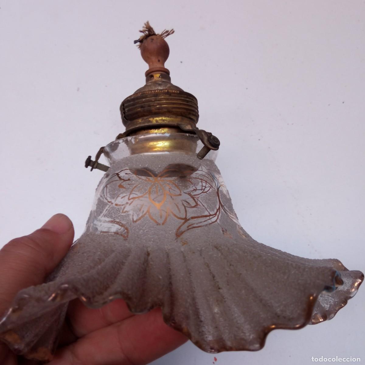 Antig&uuml;edades: Lampara de techo tulipa flor - Foto 5