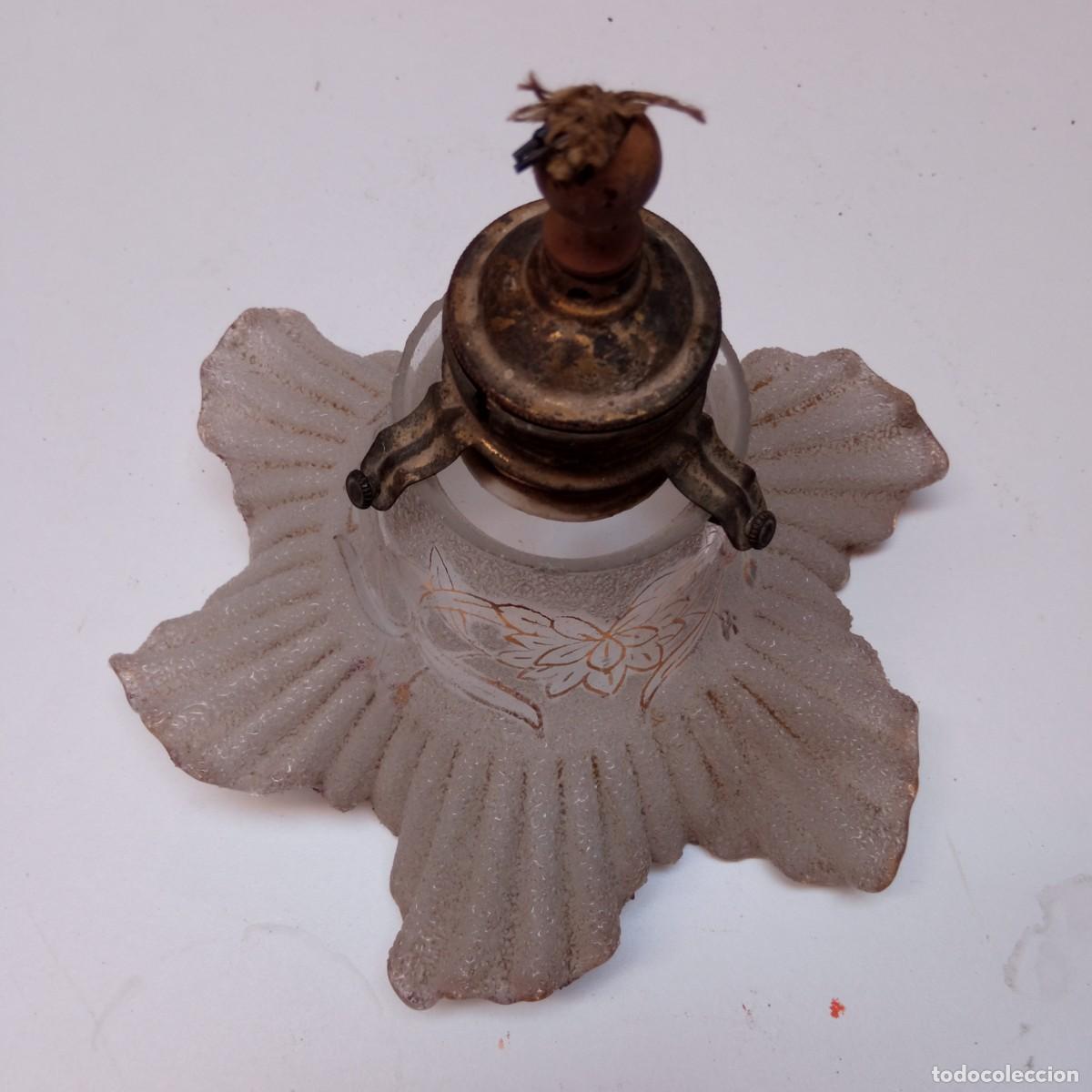 Antig&uuml;edades: Lampara de techo tulipa flor - Foto 7