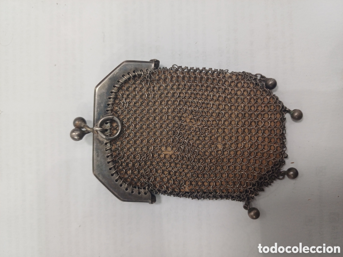 Antig&uuml;edades: Monedero plata 800. Para colgar - Foto 2