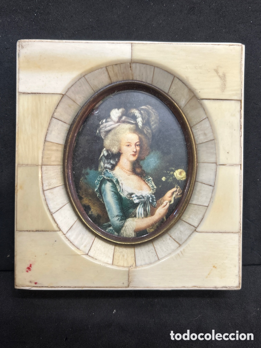 Antig&uuml;edades: Marco de marfil 10cm x 9cm - Foto 1