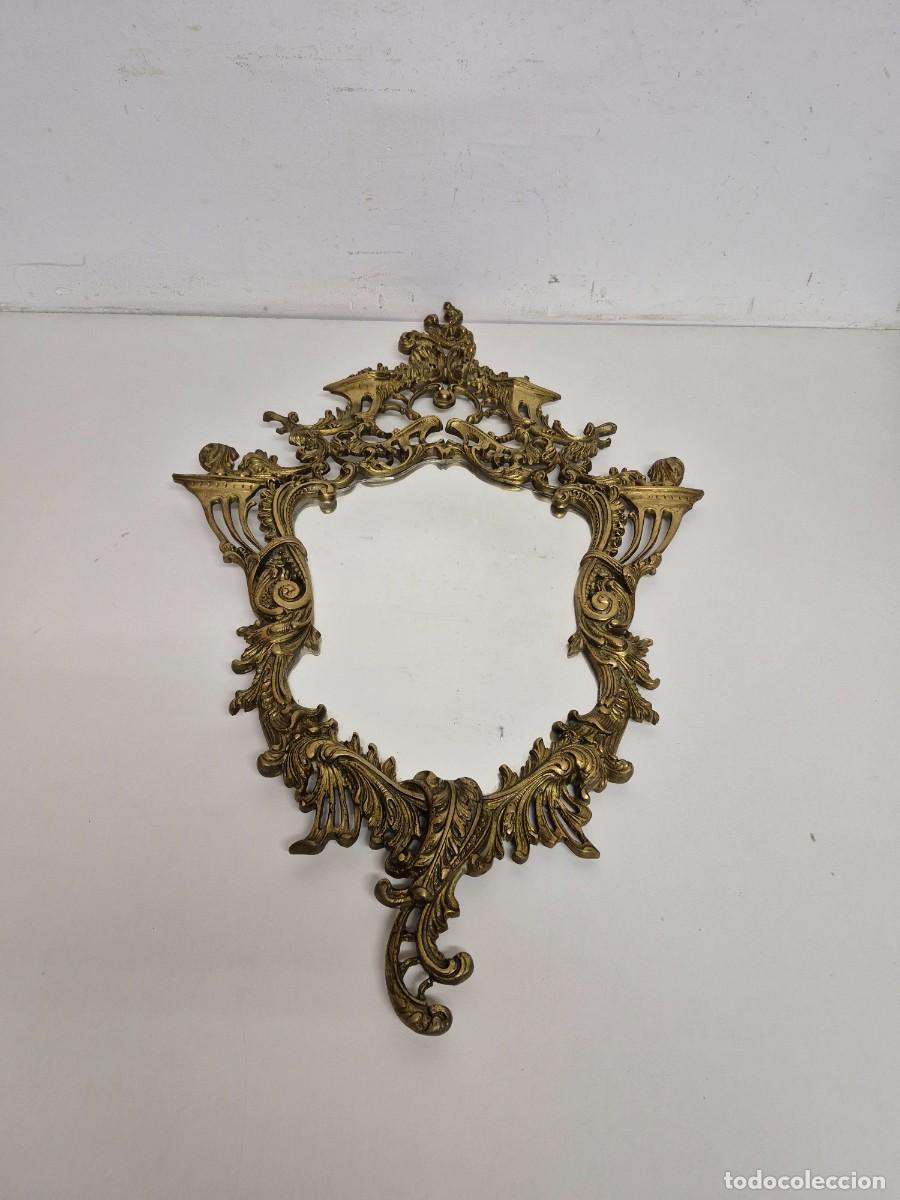 Antig&uuml;edades: Precioso Espejo, Cornucopia - Bronce Cincelado - Foto 2